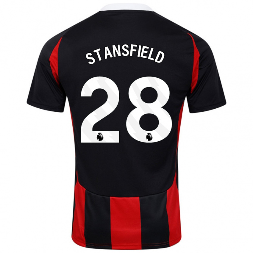 Criança Camisola Jay Stansfield #28 Vermelho Preto Alternativa 2024/25 Camisa