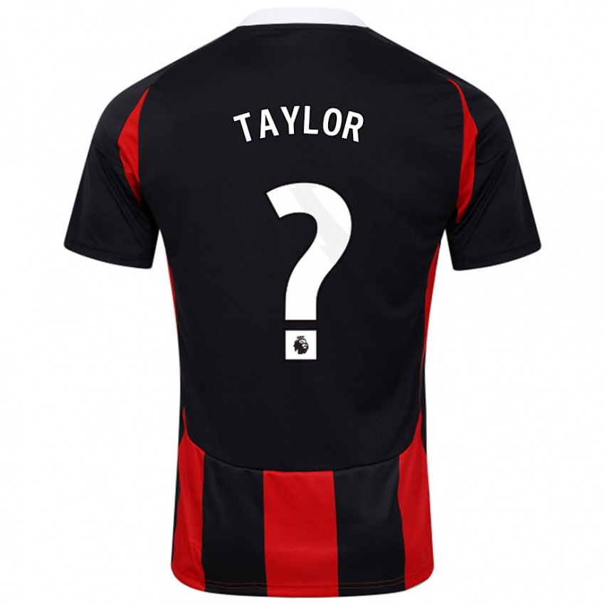 Criança Camisola Archie Taylor #0 Vermelho Preto Alternativa 2024/25 Camisa