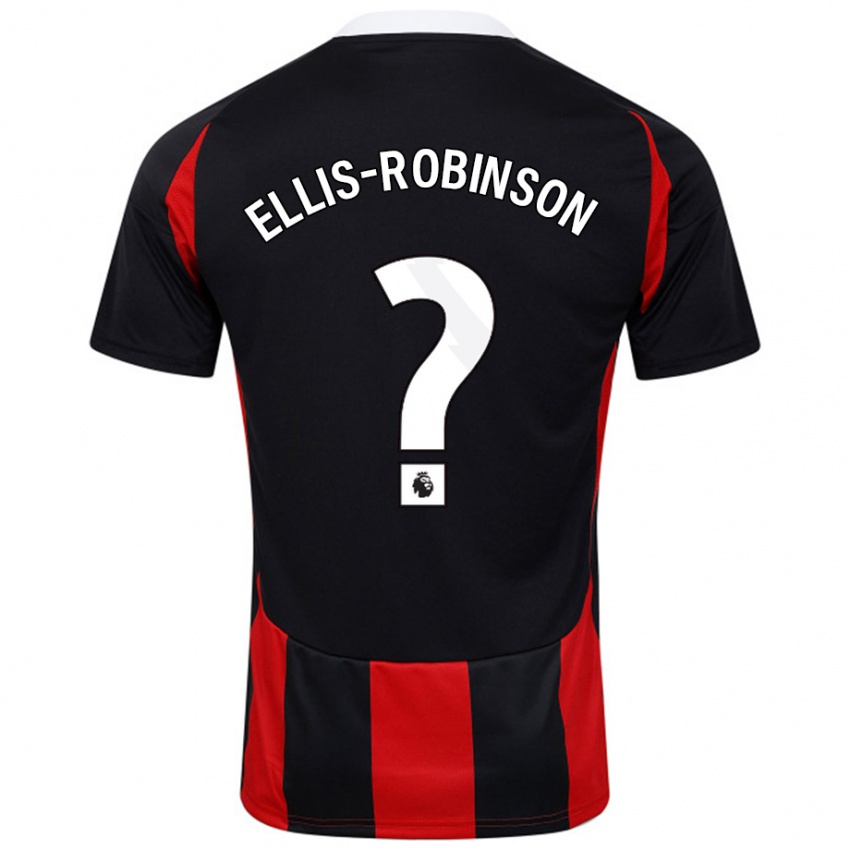 Criança Camisola Eddie Ellis-Robinson #0 Vermelho Preto Alternativa 2024/25 Camisa