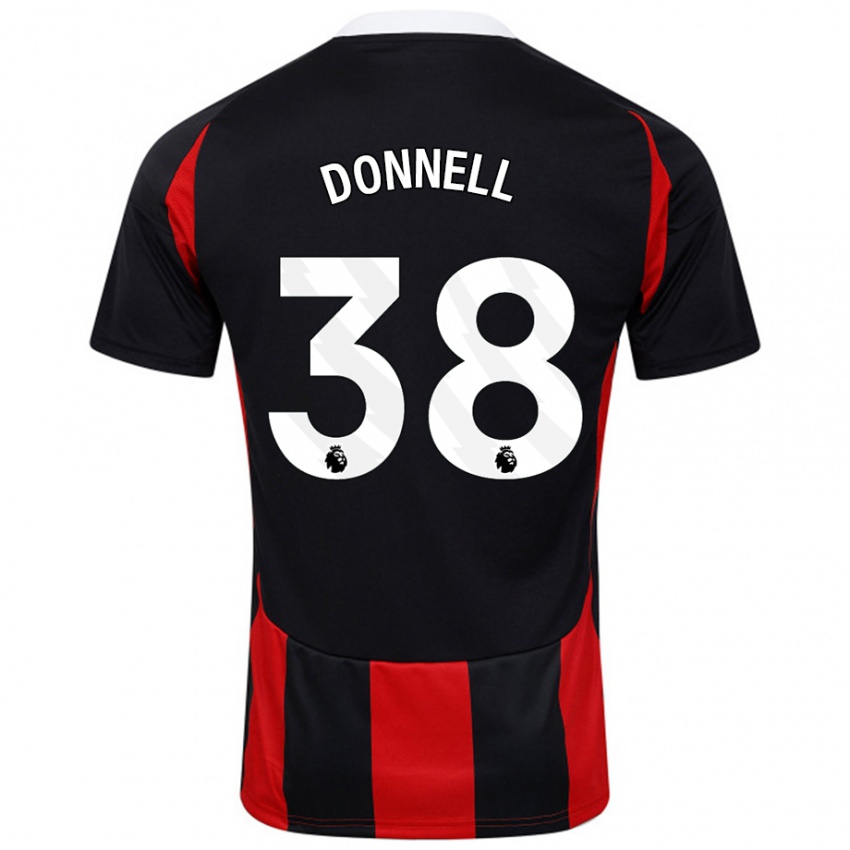 Criança Camisola Chris Donnell #38 Vermelho Preto Alternativa 2024/25 Camisa