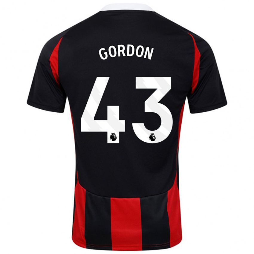 Criança Camisola Lemar Gordon #43 Vermelho Preto Alternativa 2024/25 Camisa