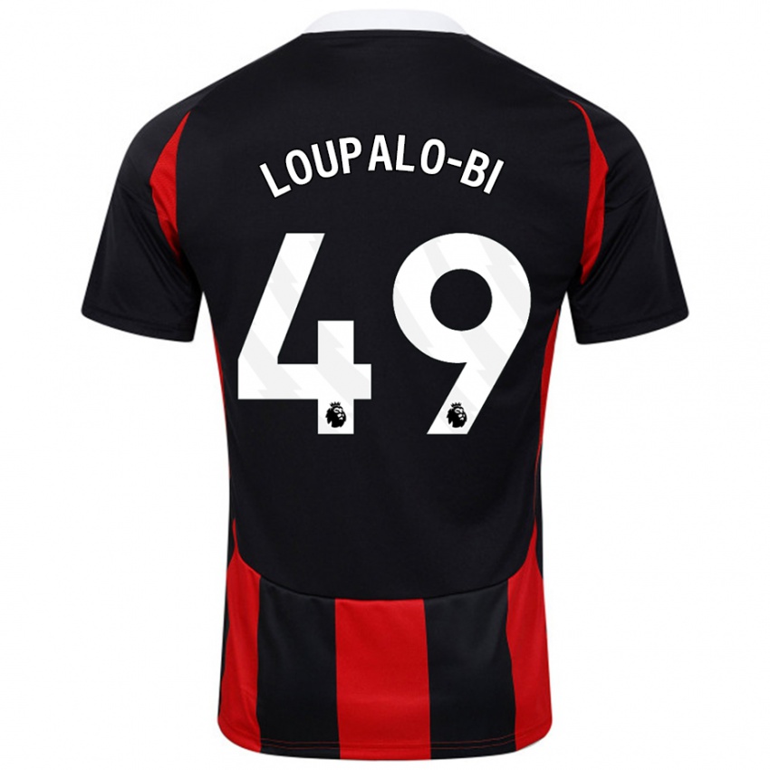 Criança Camisola Aaron Loupalo-Bi #49 Vermelho Preto Alternativa 2024/25 Camisa