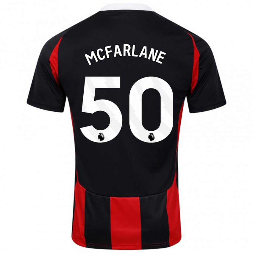 Criança Camisola Callum Mcfarlane #50 Vermelho Preto Alternativa 2024/25 Camisa