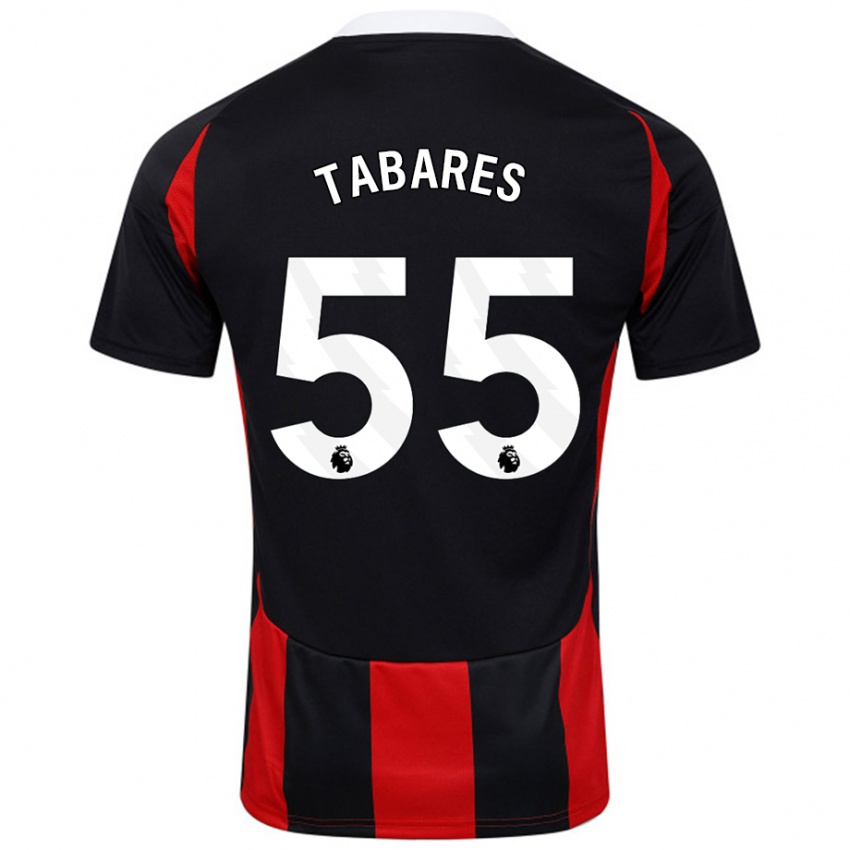 Criança Camisola Samuel Tabares #55 Vermelho Preto Alternativa 2024/25 Camisa