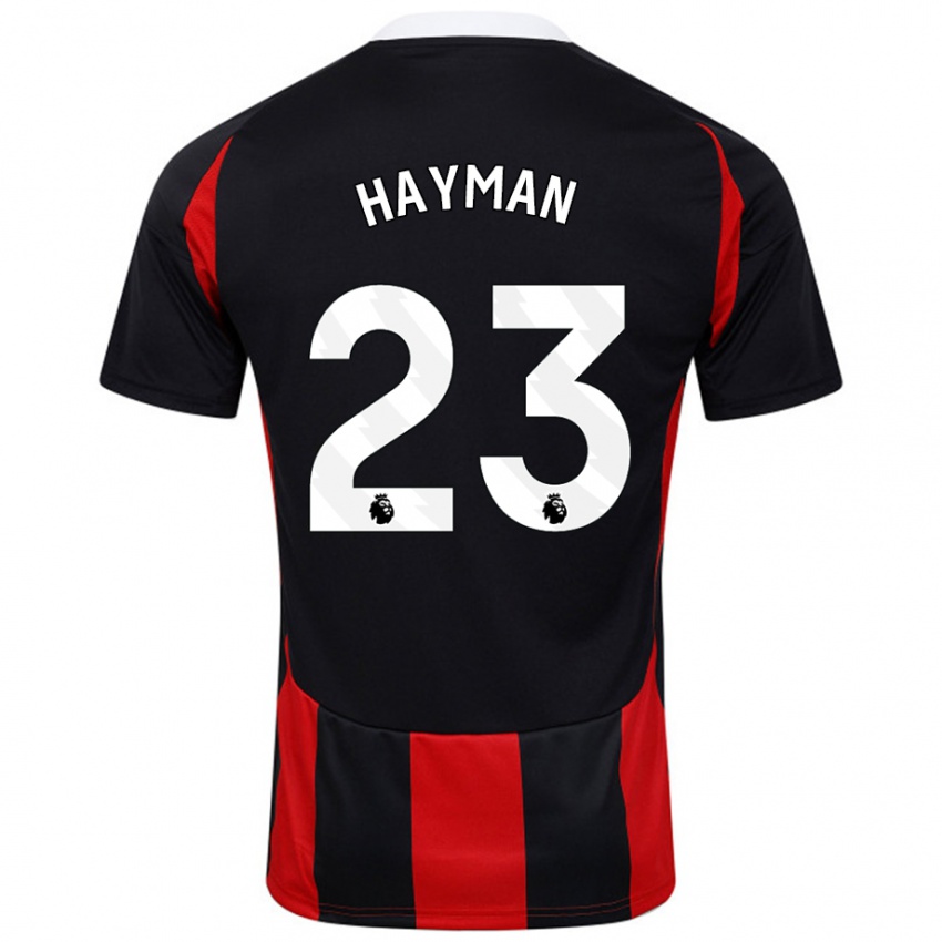 Criança Camisola Alex Hayman #23 Vermelho Preto Alternativa 2024/25 Camisa