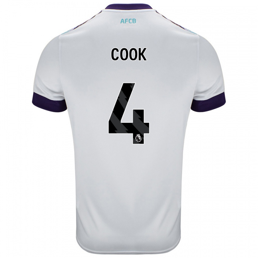 Criança Camisola Lewis Cook #4 Roxo Verde Branco Alternativa 2024/25 Camisa