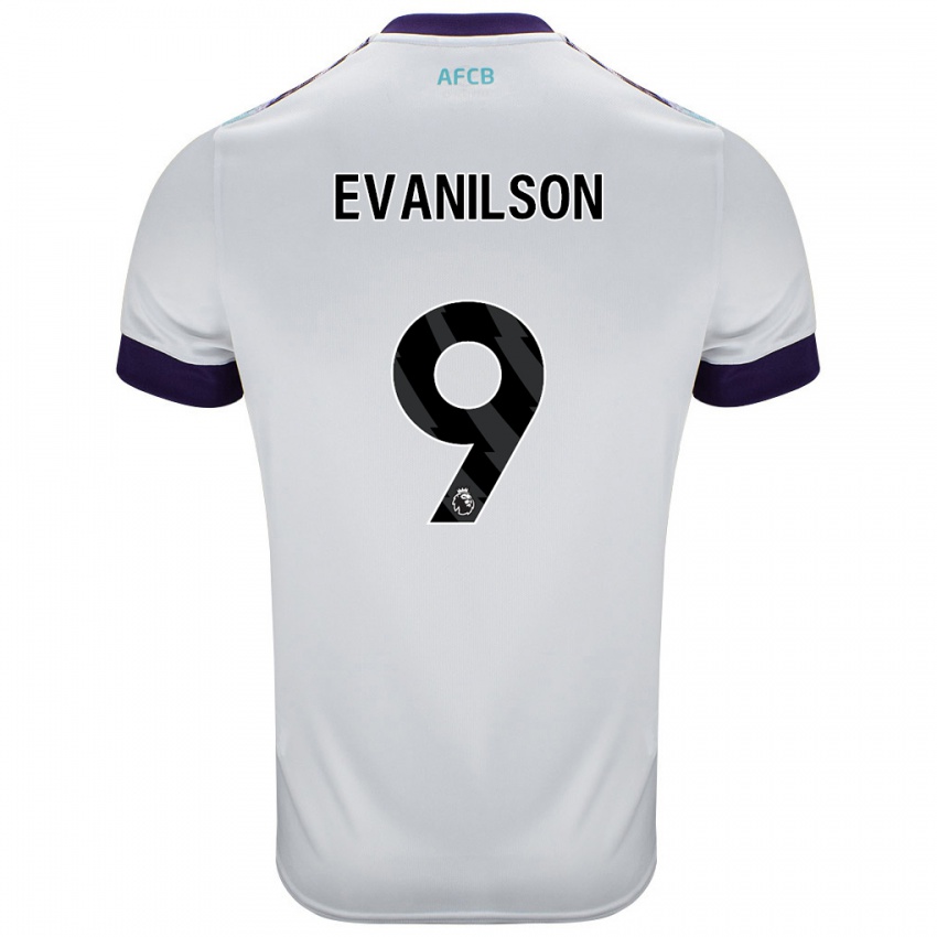 Criança Camisola Evanilson #9 Roxo Verde Branco Alternativa 2024/25 Camisa