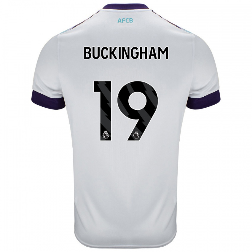 Criança Camisola Alisha Buckingham #19 Roxo Verde Branco Alternativa 2024/25 Camisa