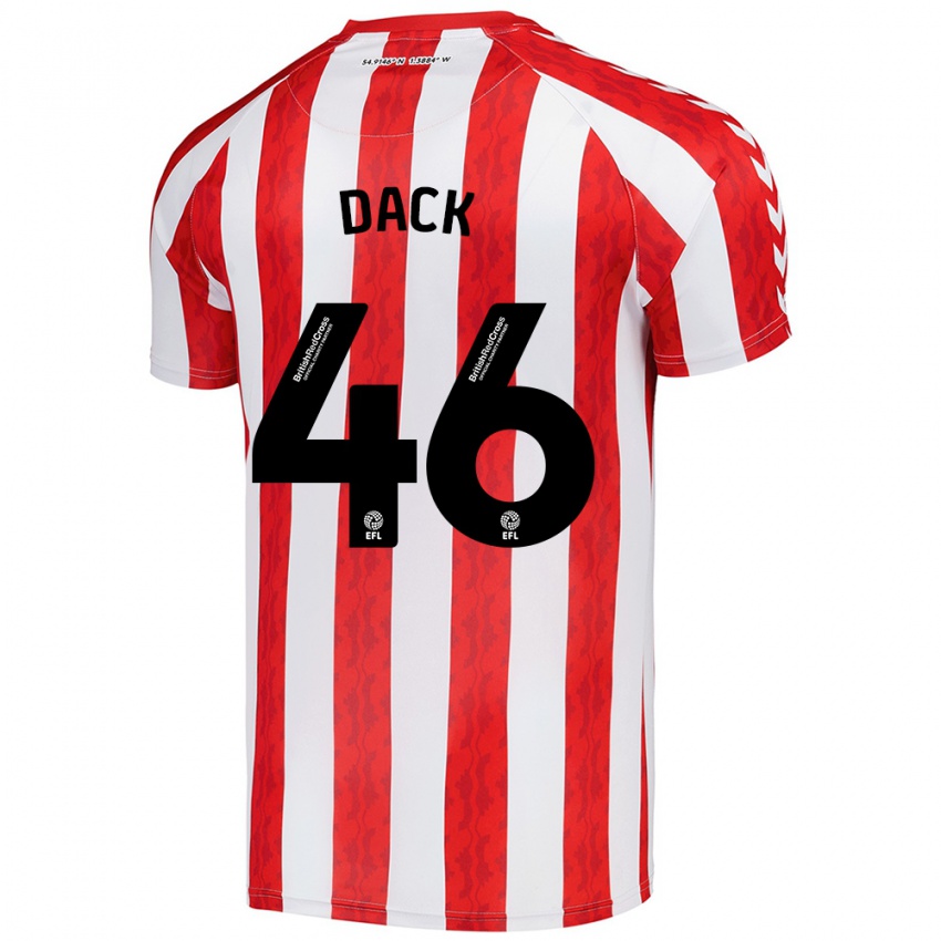 Homem Camisola Bradley Dack #46 Vermelho Branco Principal 2024/25 Camisa