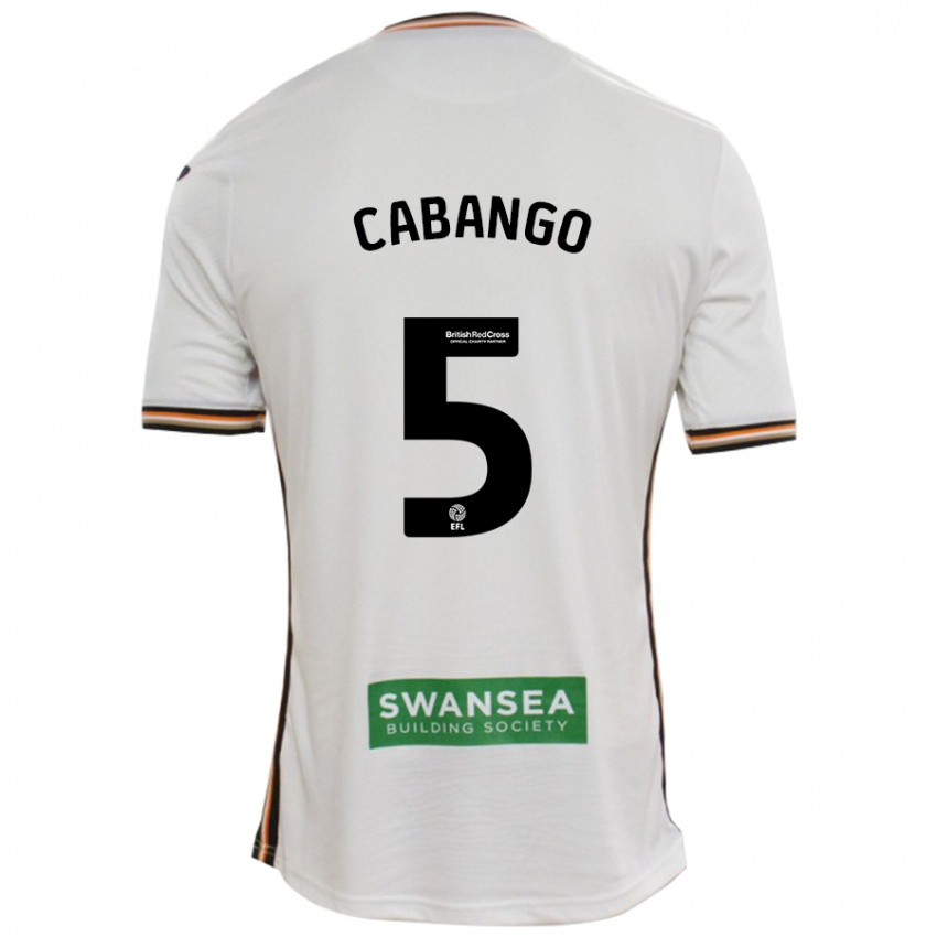 Homem Camisola Ben Cabango #5 Branco Principal 2024/25 Camisa