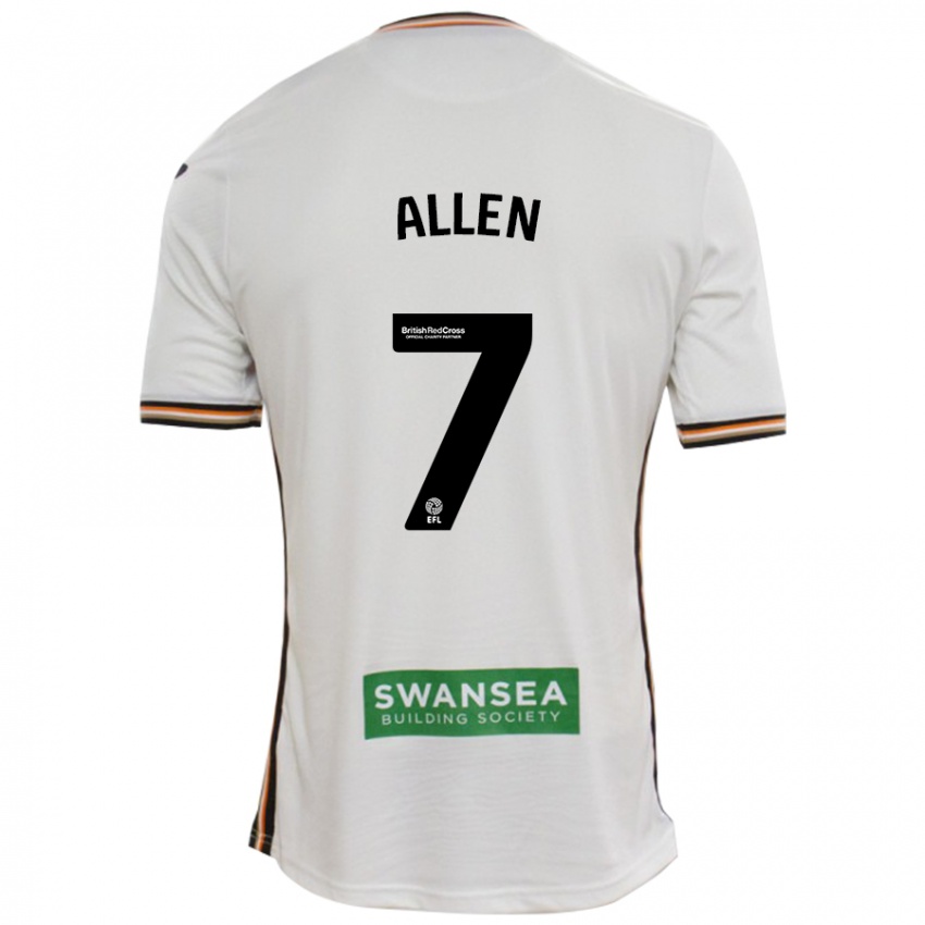 Homem Camisola Joe Allen #7 Branco Principal 2024/25 Camisa