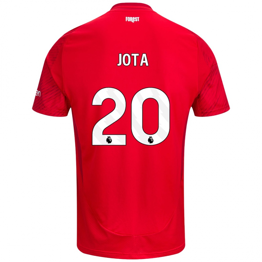 Homem Camisola Jota Silva #20 Vermelho Branco Principal 2024/25 Camisa