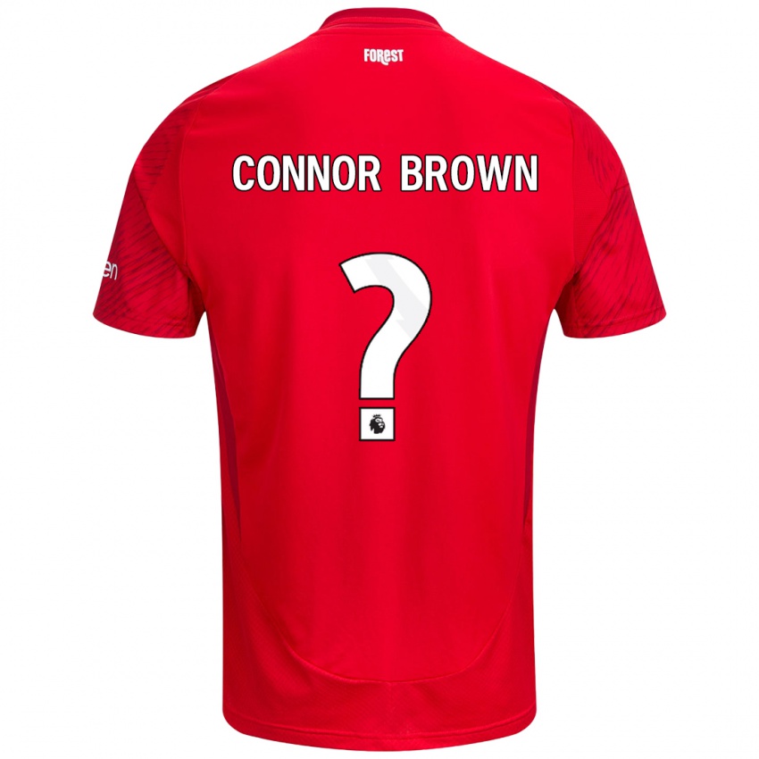 Homem Camisola Connor Brown #0 Vermelho Branco Principal 2024/25 Camisa