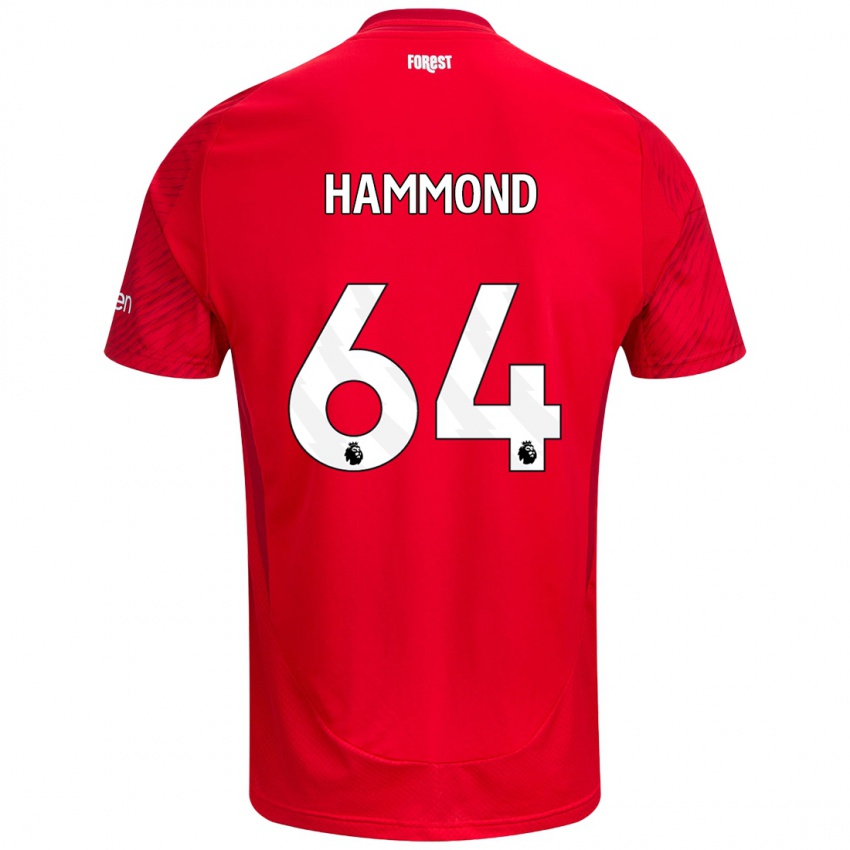 Homem Camisola Ben Hammond #64 Vermelho Branco Principal 2024/25 Camisa