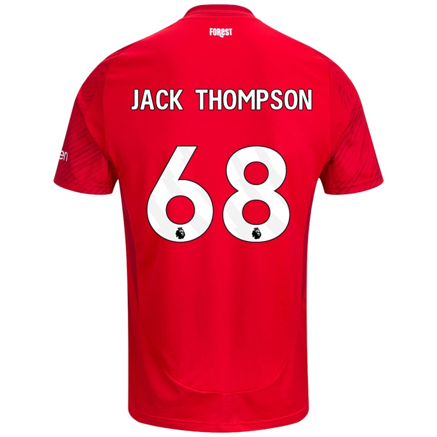 Homem Camisola Jack Thompson #68 Vermelho Branco Principal 2024/25 Camisa