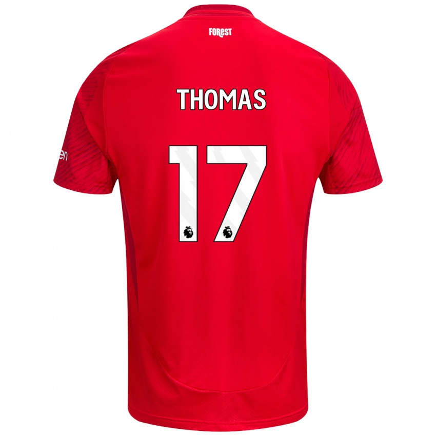 Homem Camisola Freya Thomas #17 Vermelho Branco Principal 2024/25 Camisa