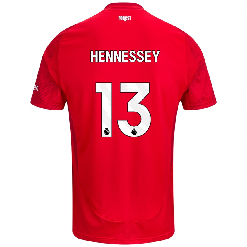 Homem Camisola Wayne Hennessey #13 Vermelho Branco Principal 2024/25 Camisa