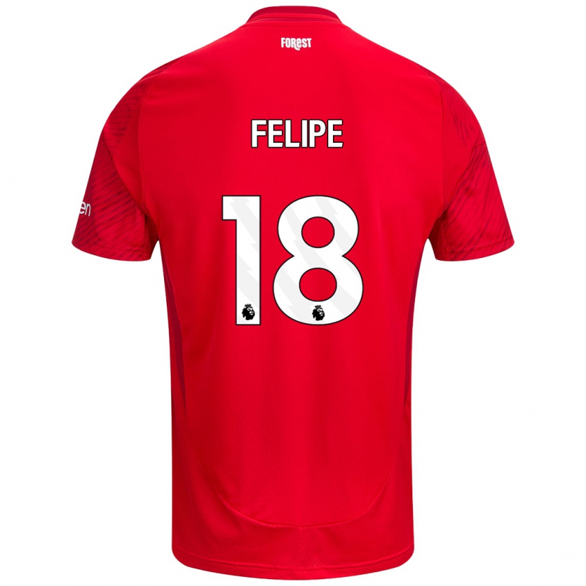 Homem Camisola Felipe #18 Vermelho Branco Principal 2024/25 Camisa