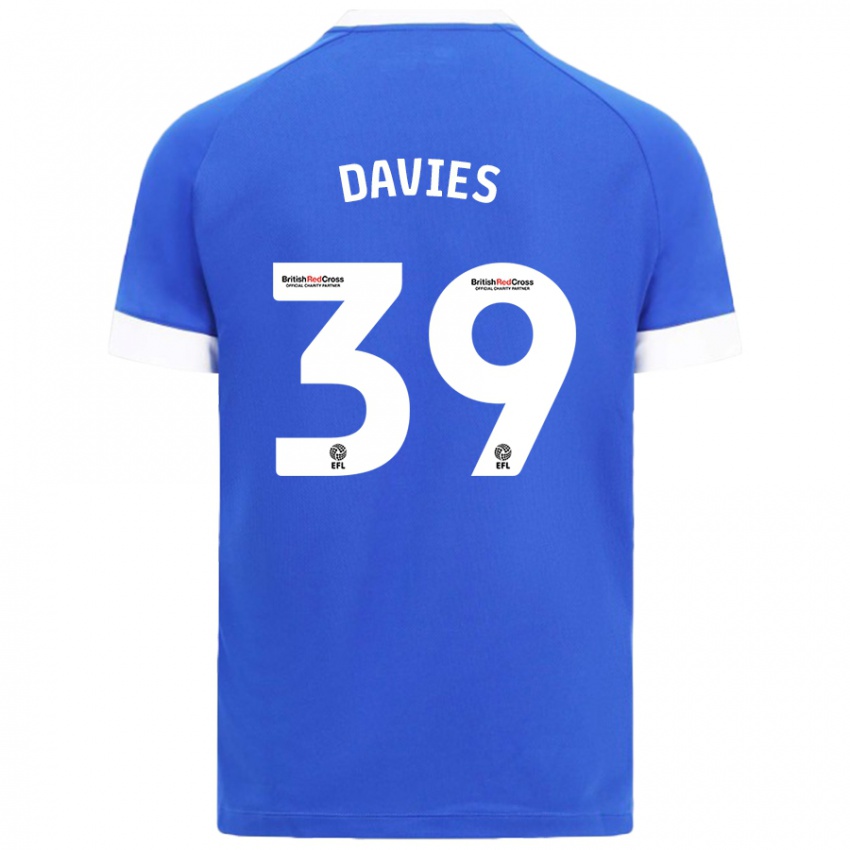 Homem Camisola Isaak Davies #39 Céu Azul Principal 2024/25 Camisa