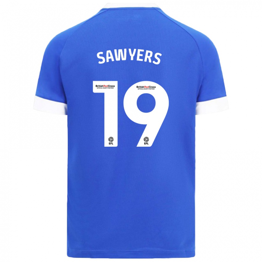 Homem Camisola Romaine Sawyers #19 Céu Azul Principal 2024/25 Camisa