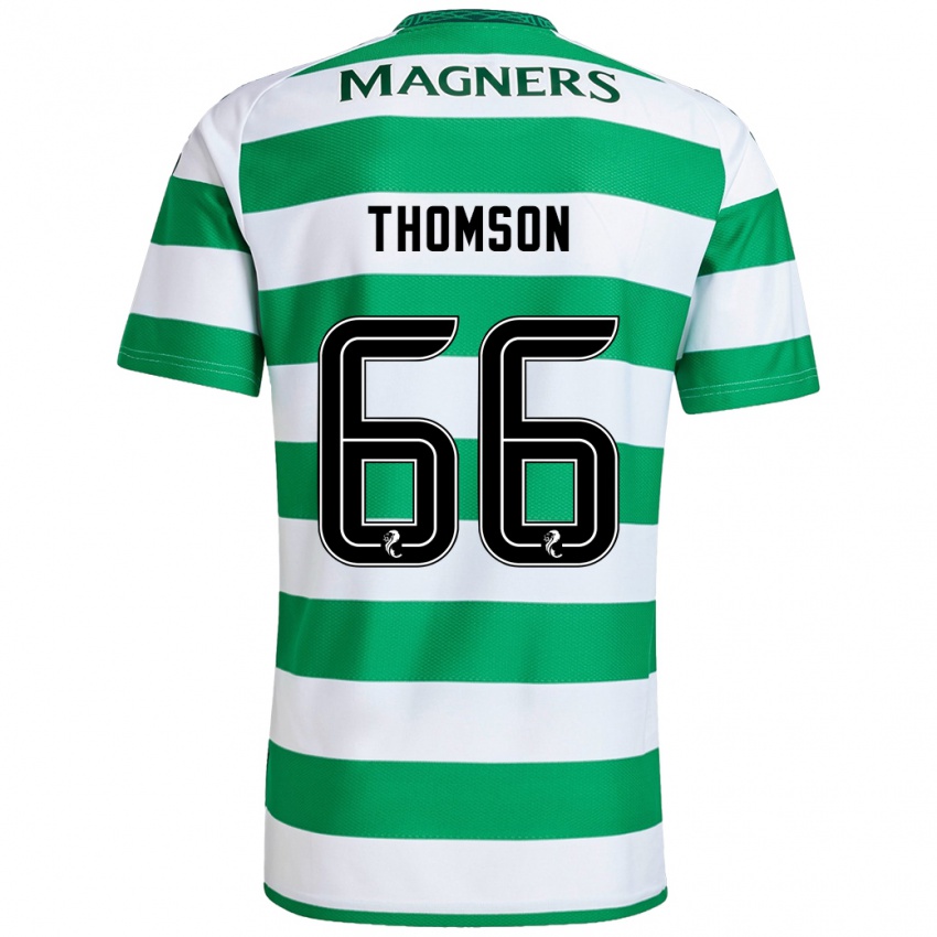 Homem Camisola Corey Thomson #66 Branco Verde Principal 2024/25 Camisa