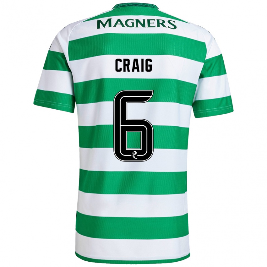 Homem Camisola Chloe Craig #6 Branco Verde Principal 2024/25 Camisa