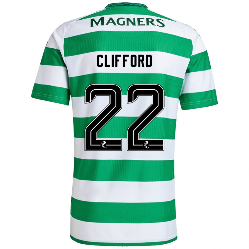 Homem Camisola Lucy Ashworth-Clifford #22 Branco Verde Principal 2024/25 Camisa