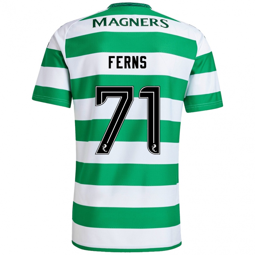 Homem Camisola Abbie Ferns #71 Branco Verde Principal 2024/25 Camisa