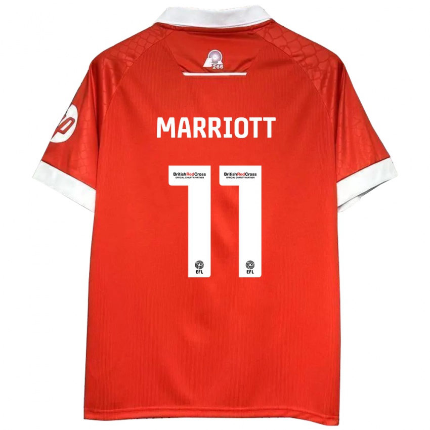 Homem Camisola Jack Marriott #11 Vermelho Branco Principal 2024/25 Camisa