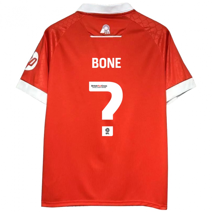 Homem Camisola Kai Bone #0 Vermelho Branco Principal 2024/25 Camisa