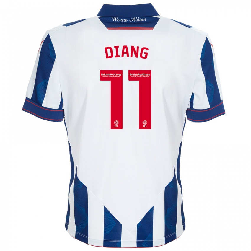 Homem Camisola Grady Diangana #11 Azul Escuro Branco Principal 2024/25 Camisa