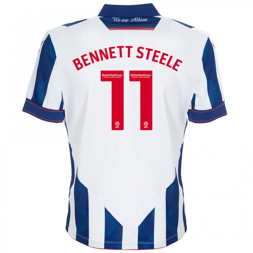 Homem Camisola Lizzie Bennett-Steele #11 Azul Escuro Branco Principal 2024/25 Camisa