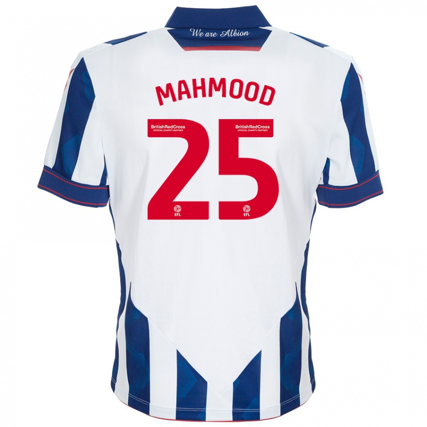 Homem Camisola Mahmood #25 Azul Escuro Branco Principal 2024/25 Camisa