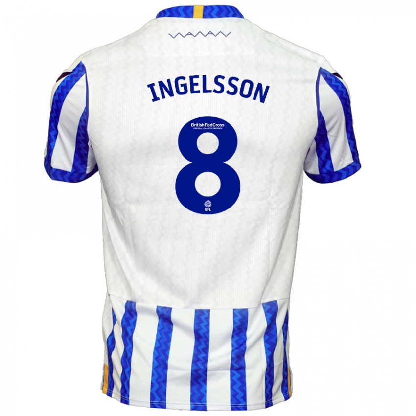 Homem Camisola Svante Ingelsson #8 Branco Azul Principal 2024/25 Camisa