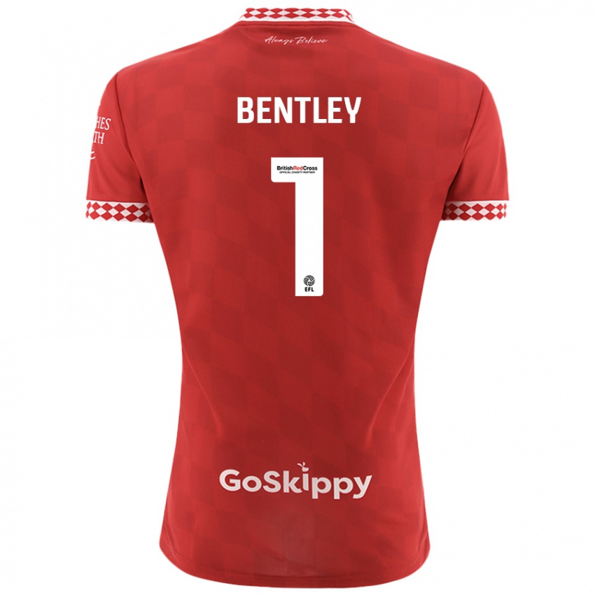 Homem Camisola Fran Bentley #1 Vermelho Principal 2024/25 Camisa