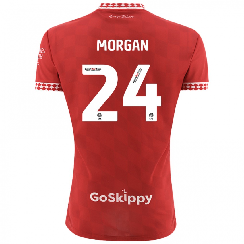 Homem Camisola Ffion Morgan #24 Vermelho Principal 2024/25 Camisa