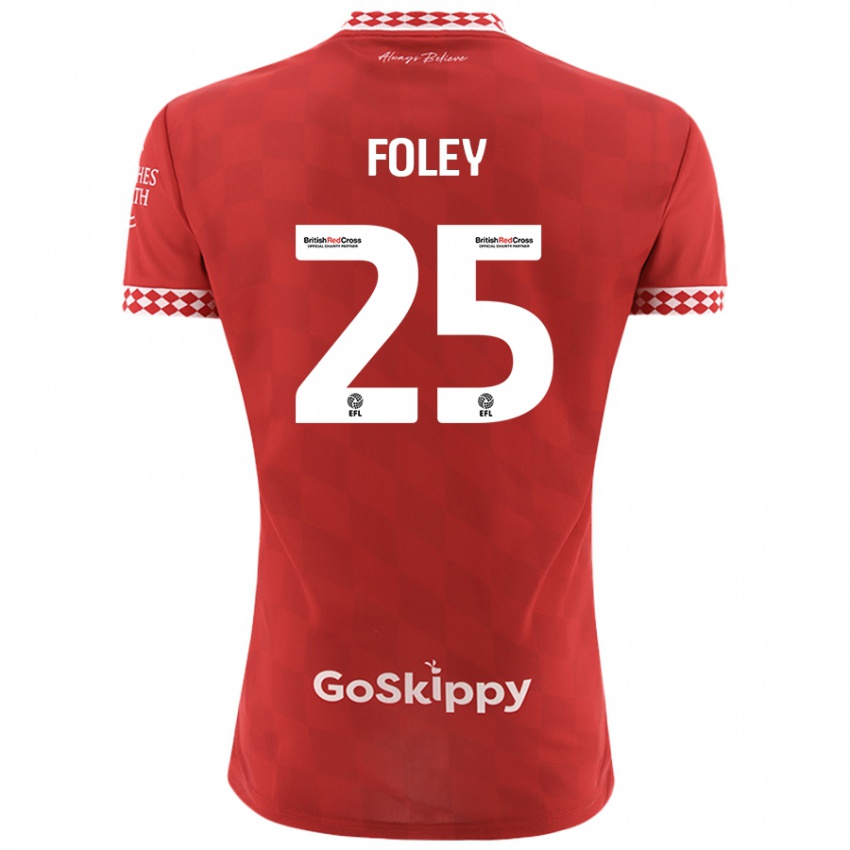 Homem Camisola Erin Foley #25 Vermelho Principal 2024/25 Camisa