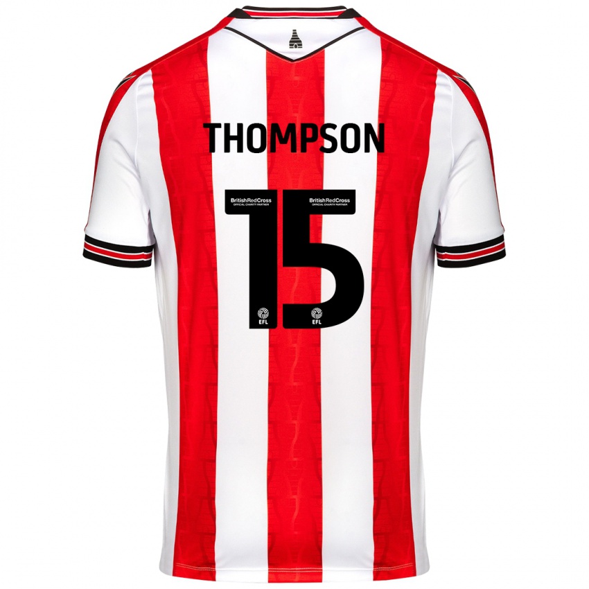 Homem Camisola Jordan Thompson #15 Vermelho Branco Principal 2024/25 Camisa