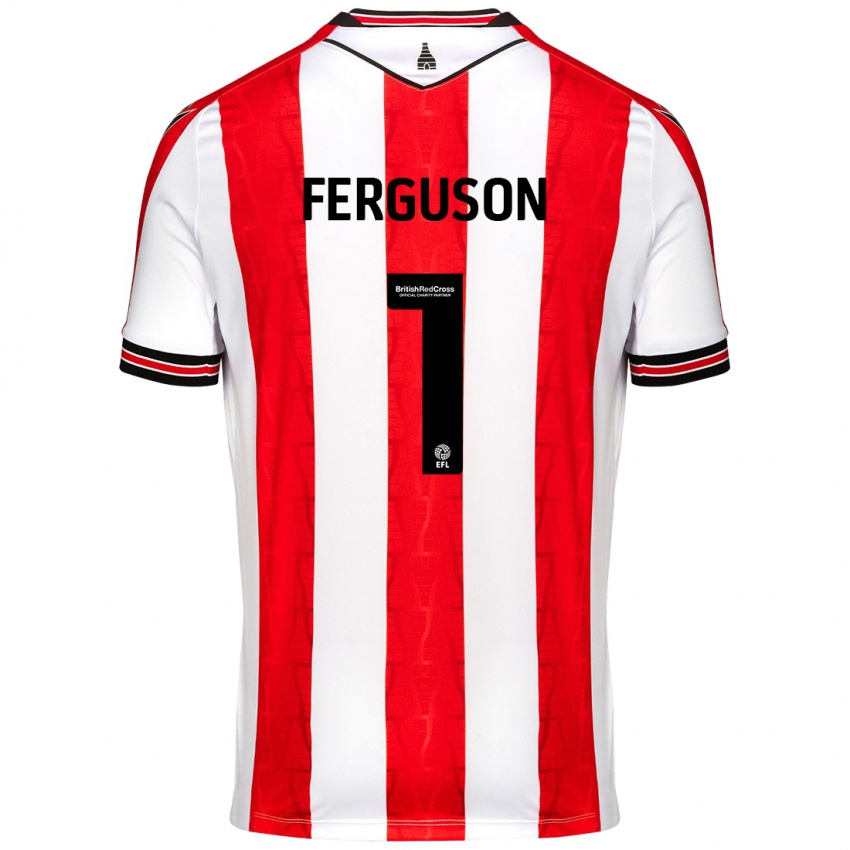 Homem Camisola Georgie Ferguson #1 Vermelho Branco Principal 2024/25 Camisa