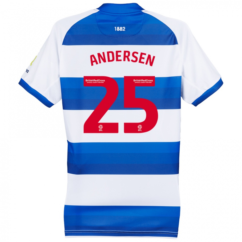 Homem Camisola Lucas Andersen #25 Azul Branco Principal 2024/25 Camisa