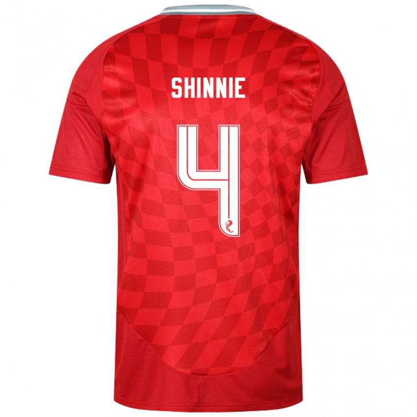 Homem Camisola Graeme Shinnie #4 Vermelho Principal 2024/25 Camisa