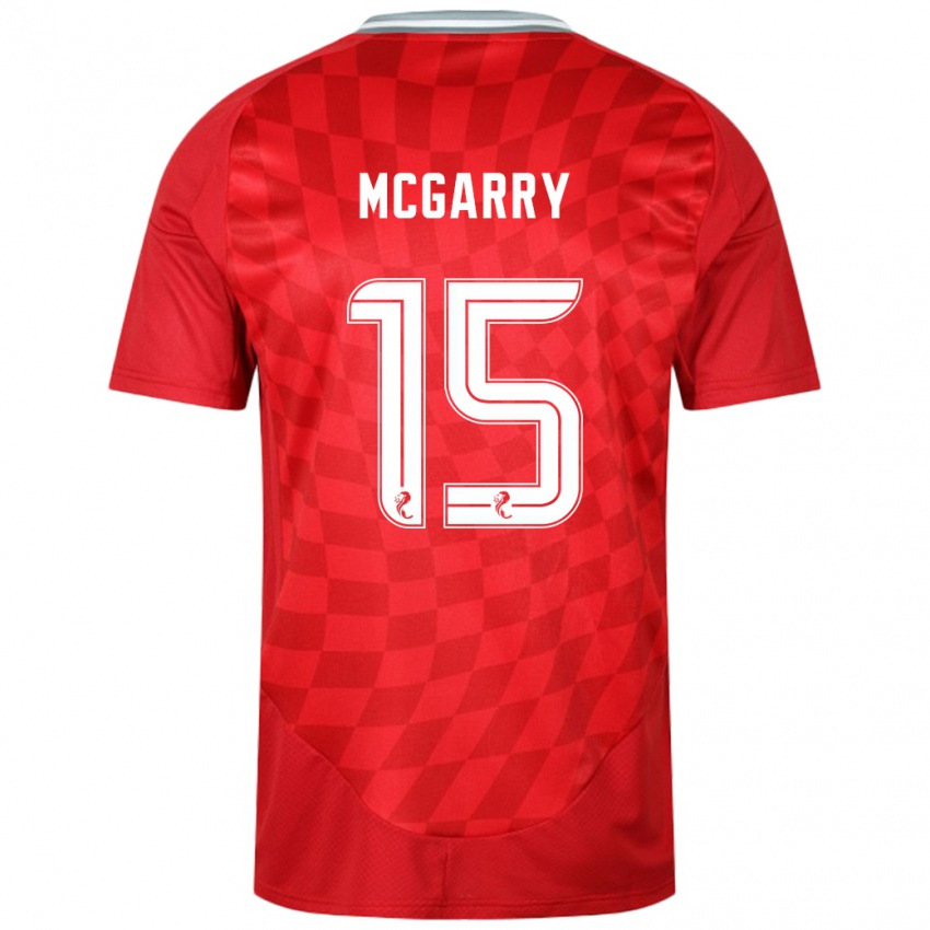 Homem Camisola James Mcgarry #15 Vermelho Principal 2024/25 Camisa