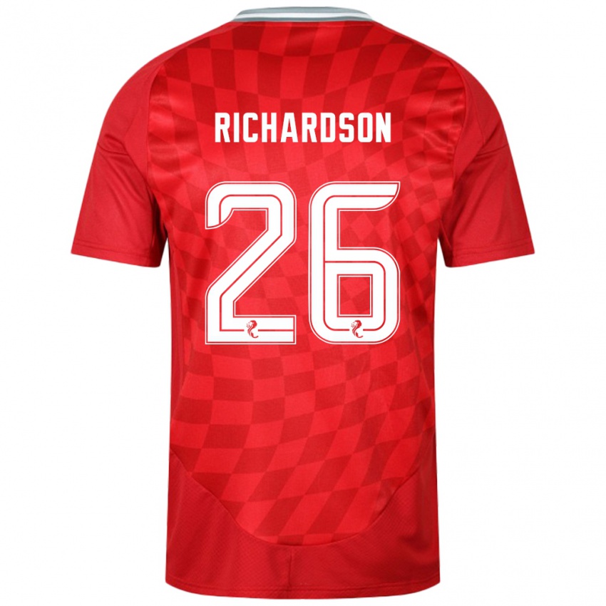 Homem Camisola Jayden Richardson #26 Vermelho Principal 2024/25 Camisa