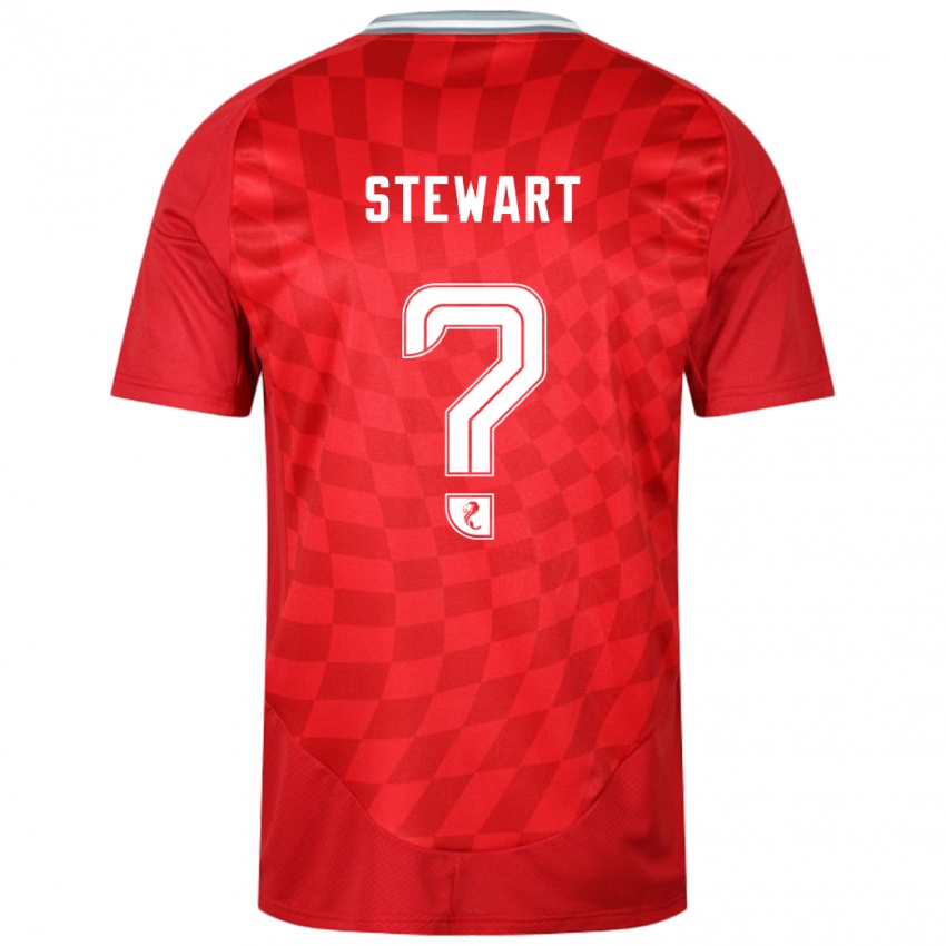 Homem Camisola Alfie Stewart #0 Vermelho Principal 2024/25 Camisa