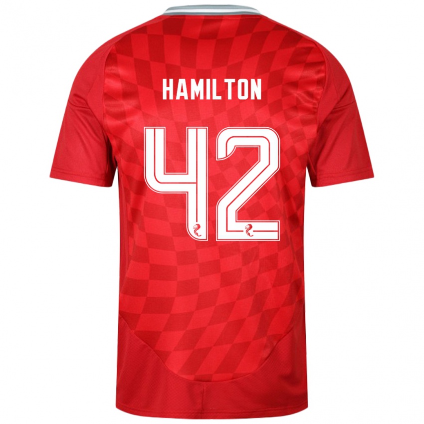 Homem Camisola Brendan Hamilton #42 Vermelho Principal 2024/25 Camisa