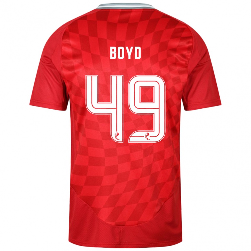 Homem Camisola Fletcher Boyd #49 Vermelho Principal 2024/25 Camisa