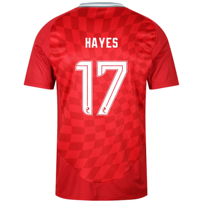 Homem Camisola Jonny Hayes #17 Vermelho Principal 2024/25 Camisa