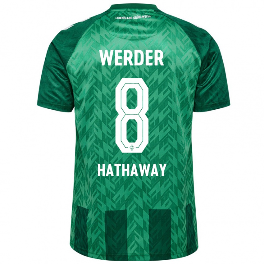 Homem Camisola Max Hathaway #8 Verde Principal 2024/25 Camisa