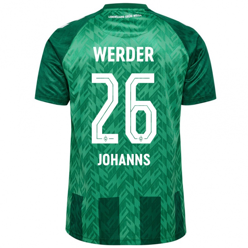 Homem Camisola Lennart Johanns #26 Verde Principal 2024/25 Camisa