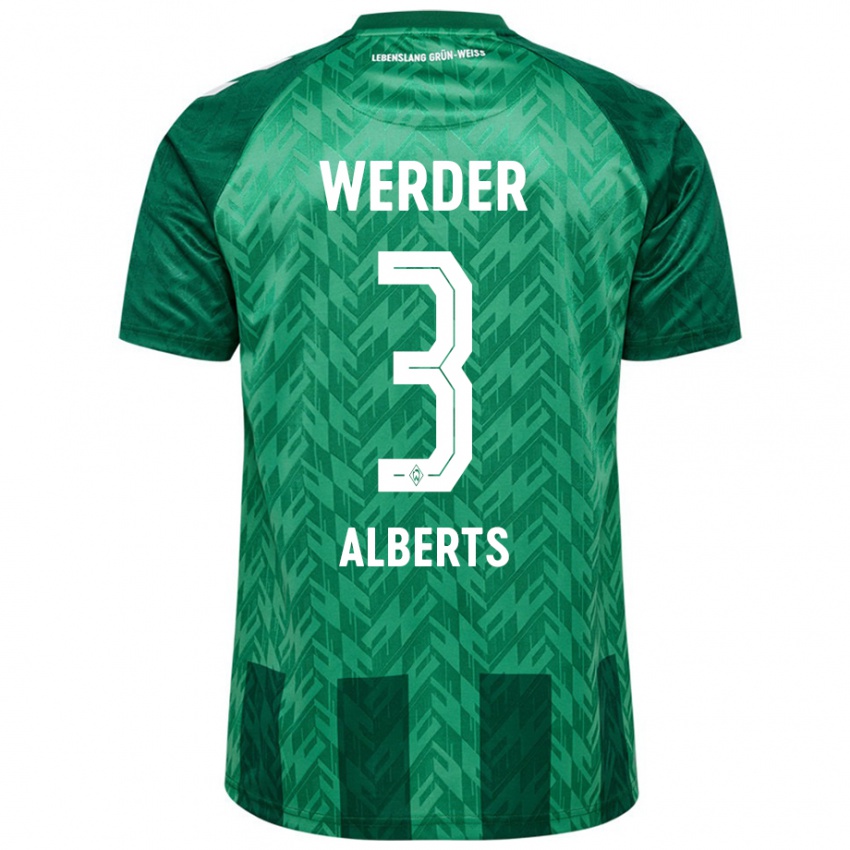 Homem Camisola Christopher Alberts #3 Verde Principal 2024/25 Camisa